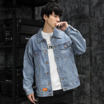 2021 autumn mens fashion brand denim jacket mens loose plus fat plus size casual tooling jacket fat top
