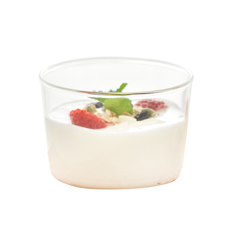 Japanese cafe glass caramel mango pudding cup ice cream small bowl high temperature mousse dessert cup yogurt cup