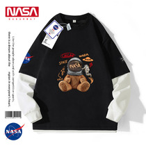 Astronaut nasa co-name sweater mens lovers trend spring and autumn thin loose round neck Joker coat