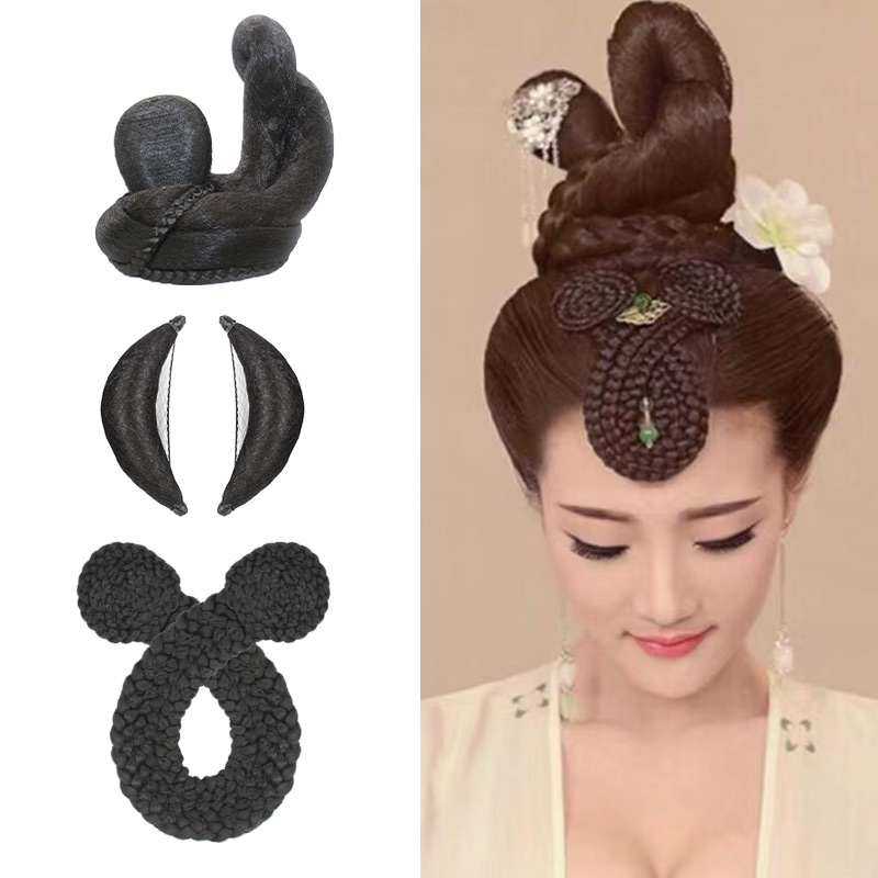 Gukite stage performing snake hair curly hair wig cushion female Han clothing Xiaoqing new film building