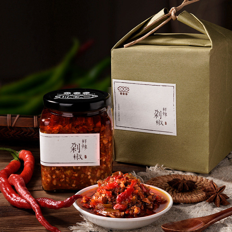 Sansheng Chuan fresh spicy pepper sauce ready-to-eat sauce Chengdu specialty mixed rice noodles fresh fragrant pepper seasoning can 380g