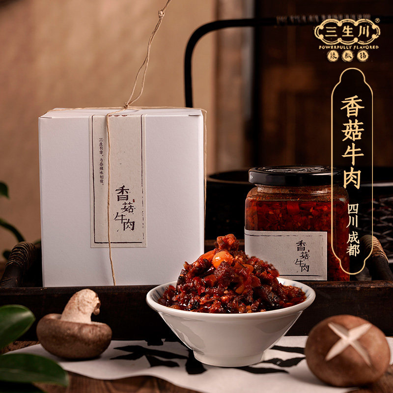 Miyokawa shiitake beef sauce stone pot bibimbap noodle sauce canned chili sauce under the meal hot sauce 350g bottle