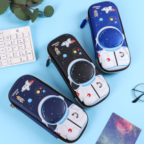 Pencil case Male children Primary school students dream space lead pencil case Kindergarten cute creative pen bag Children multifunction pencil bag Korea Brief 3D 1st grade large capacity stationery bag