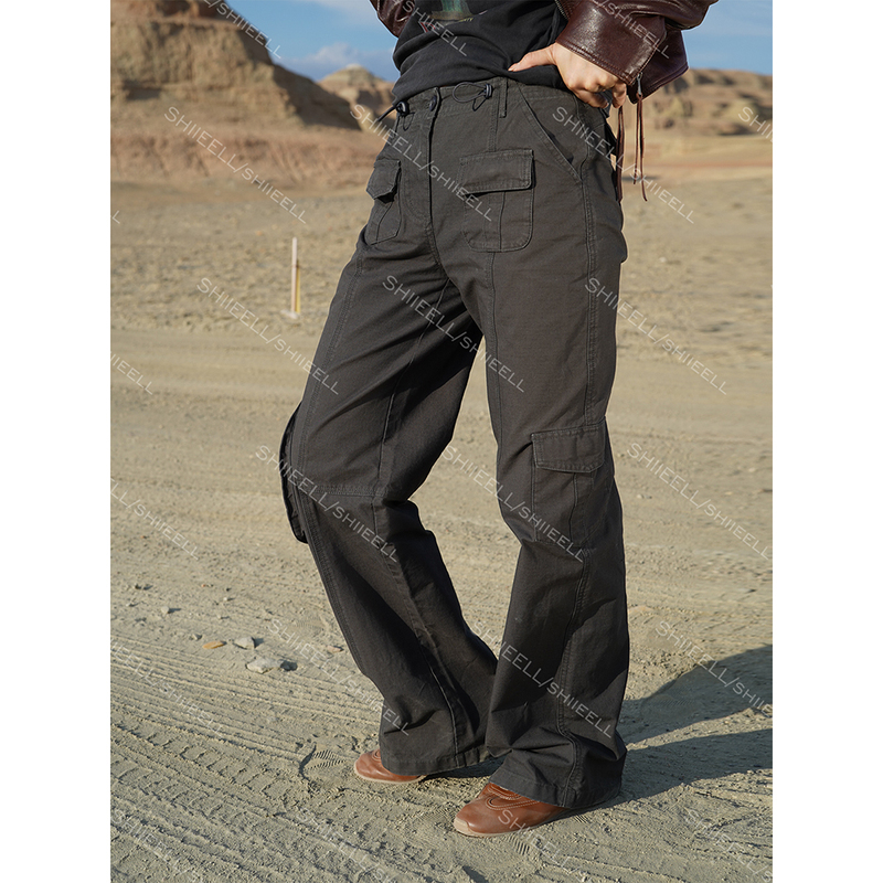 Jiaoye Shiieell【Chenjing Workwear】Women's Denim Work Pants Autumn New Casual Long Pants Loose Straight Pants Jiaoye Shiieell【Chenjing Workwear】Women's Denim Work Pants Autumn New Casual Long Pants Loose Straight Pants