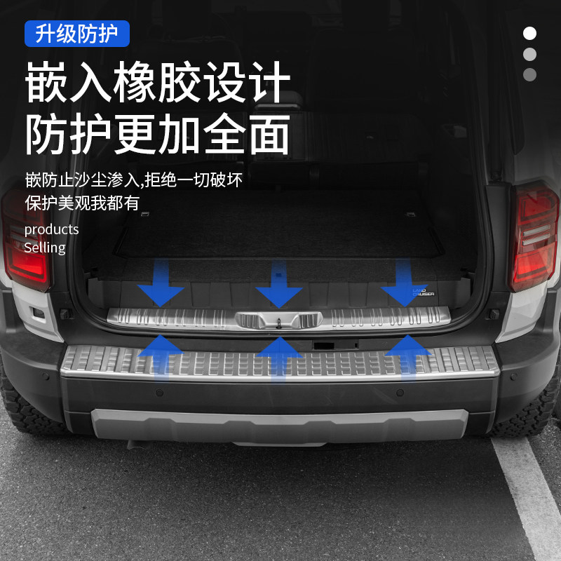 Suitable for 24/25 New Prado Rear Guard Plate, Lc250 Trunk Protection Plate, Threshold Strip, Pedal Modification