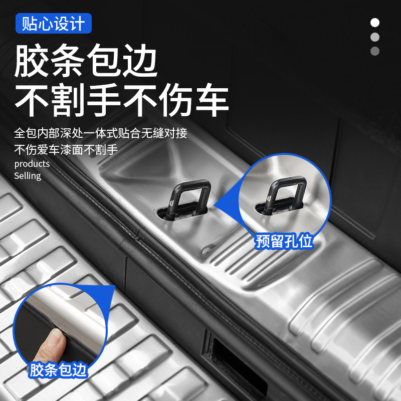 Suitable for 24/25 New Prado Rear Guard Plate, Lc250 Trunk Protection Plate, Threshold Strip, Pedal Modification