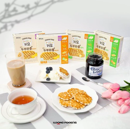 日东福德食 Корейские оригинальные импортные вафли с тофу, детские закуски, питательные и вкусные, в индивидуальной упаковке.