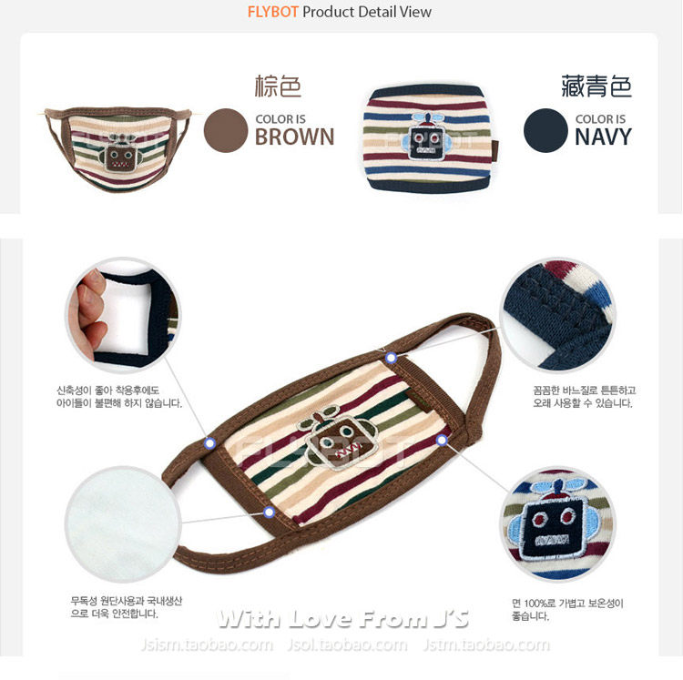 Детская хлопковая дышащая мультяшная милая удерживающая тепло медицинская маска для мальчиков и девочек 