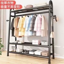 Hangers household hangers thicker drying racks floor-to-ceiling steel pipes Padded Balcony cool hanging clothes