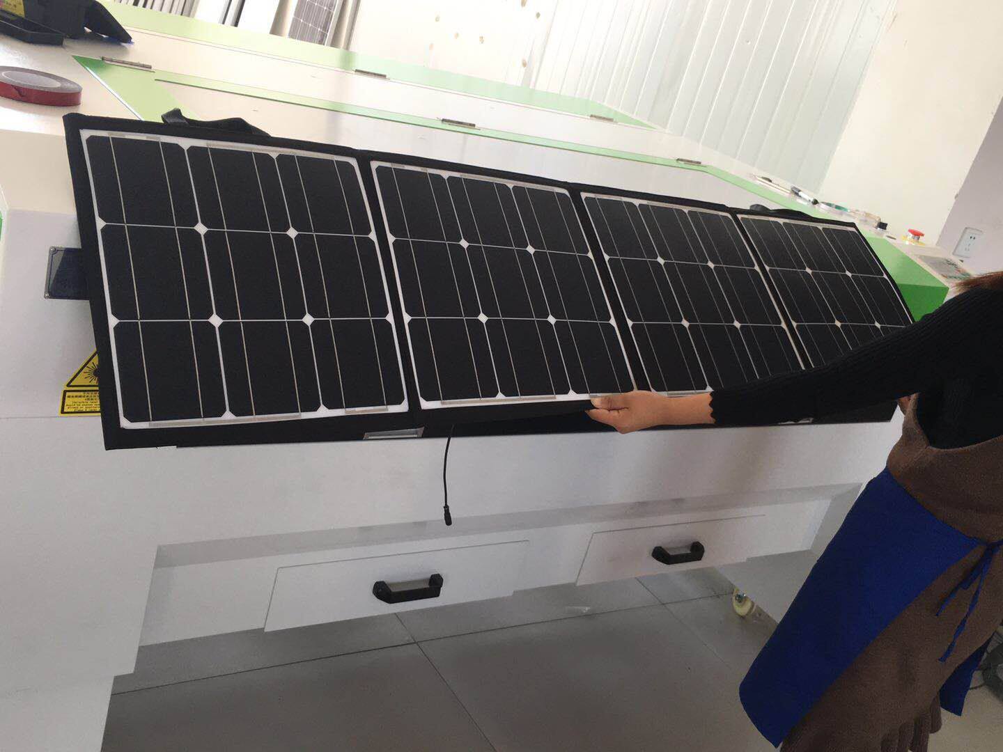 50w solar charging bag, 12V battery, mobile phone notebook and other chargers, solar folding bag