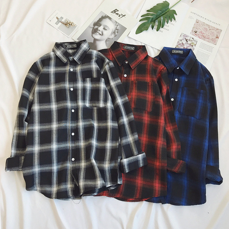 ins superfire men's clothing port style subshirt men's shirt long sleeve Korean version loose jacket male inch shirt lovers