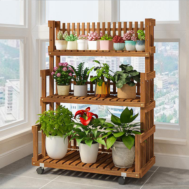 Flower shelf Shelf Balcony Removable Stepped Pendulum Flower Shelf Living-room Indoor Floor Shelf Multilayer Flower Pot Shelf