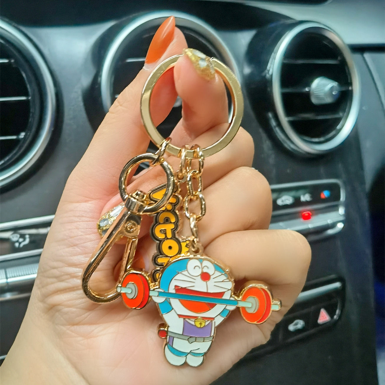 Genuine version of the Genuine Sleepover A Dream Key Button Male And Female Tennis Red School Pendant Cute Ins Car Paparazzi Creative Key Hangings