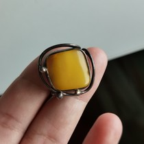 European reflow antique old beeswax old silver ring live ring