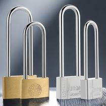 Extended padlock stainless steel warehouse anti-theft lock extended file cabinet door copper lock long beam long handle long handle thin rod lock