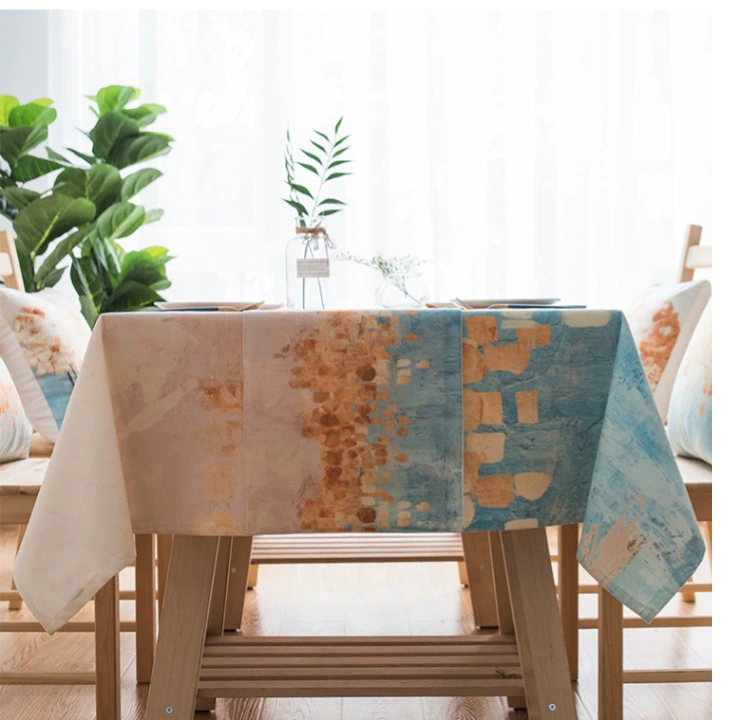 Thanh nghệ thuật Bắc Âu phòng thu khăn trải bàn không thấm nước bông và vải lanh hình chữ nhật bàn cà phê vải vải nhà văn văn nỗi nhớ - Khăn trải bàn khăn trãi bàn