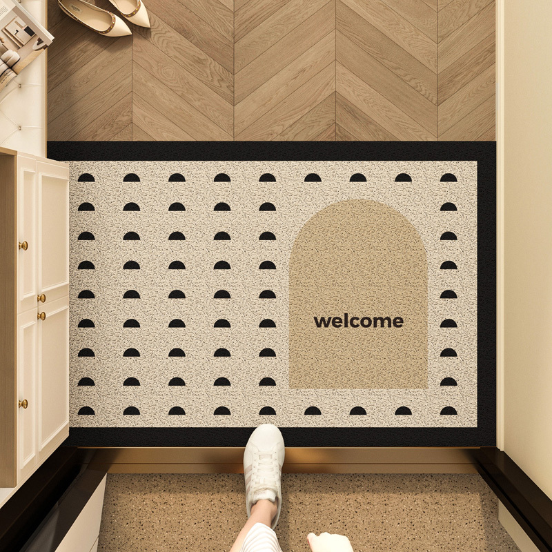 Maillard Entrance Door Mat, Outdoor Entrance Door Mat, High-End Foot Mat, French-Style Entrance Silk Loop Door Mat, Carpet