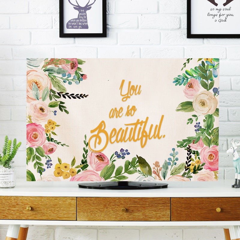 American living room desktop computer screen protection cover cloth 55-inch LCD TV cover dust cover hanging