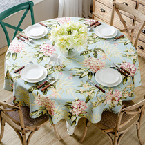 American style light luxury country style large round table small fresh table cloth European style round tea table dining table fabric home garden table cloth