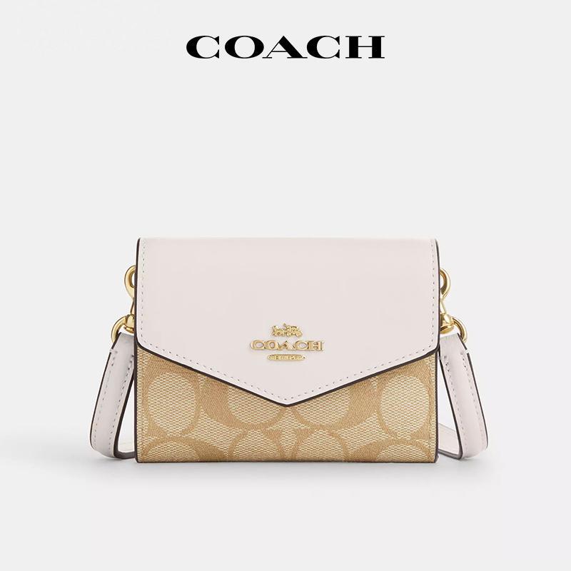 [In-Stock in China] Coach/Coach Envelope Wallet Mini Versatile Shoulder Crossbody Bag for Women