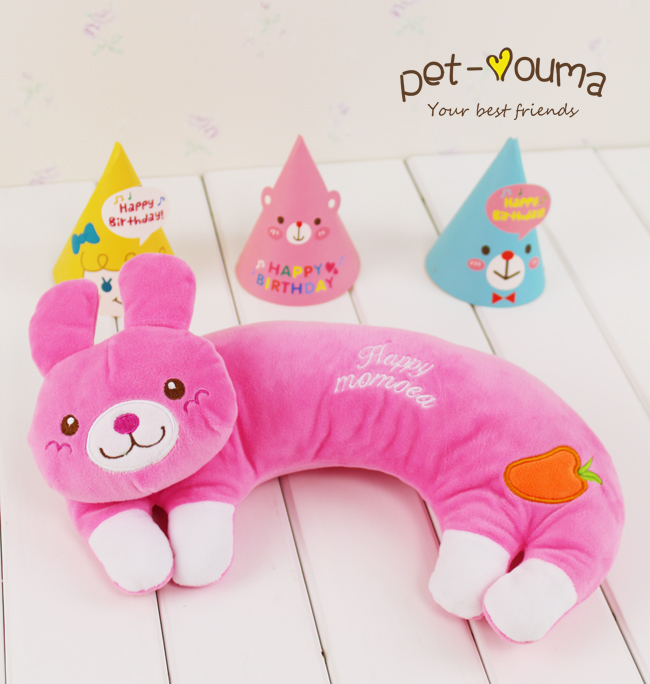 Động vật nhỏ Gối hình thú cưng hình chữ U Chó Teddy Gối mèo Đồ chơi đồ chơi âm thanh Đặc biệt ~ đồ chơi thú cưng
