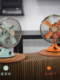 Sunko Antique Table Fan Household Metal Electric Fan Desktop Commercial 12inch Strong Wind Durable Nostalgic Bronze Shaking Head