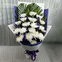 Ярко -желтый 19 белый хризантема