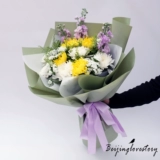 Пекин Тяньцзин Цветочный Экспресс Той же город жертва жертва жертва могила на могиле, очищающий желтый и белый хризантем, цветок