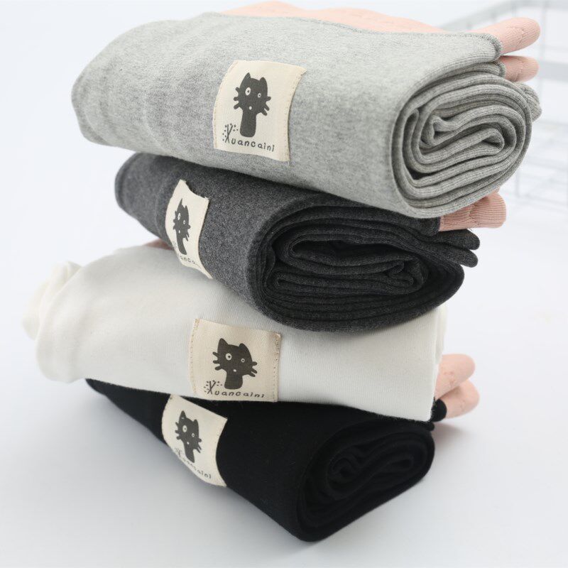 Modell inner pants women's spring and autumn thin models wear pure cotton nine-point high waist thin stretch large size small foot leggings