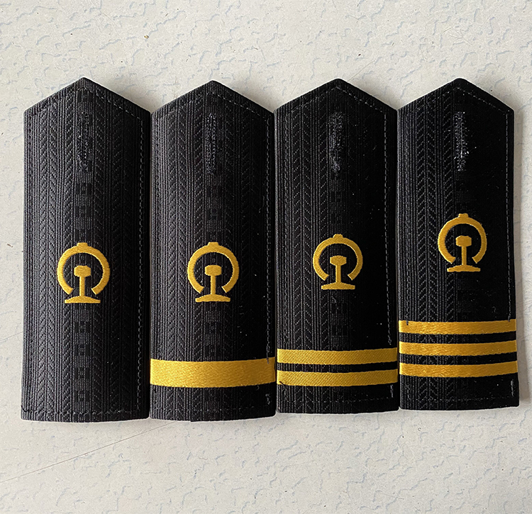 2019 type railway epaulette shoulder plate brief railway jacket shirt without bar Winter epaulette a bar shoulder plate