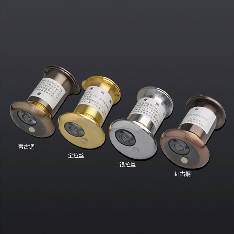 Vintage cat's eye doorbell 2-in-1 anti-theft door viewable mirror HD home anti-pry belt lid metal cat's eye