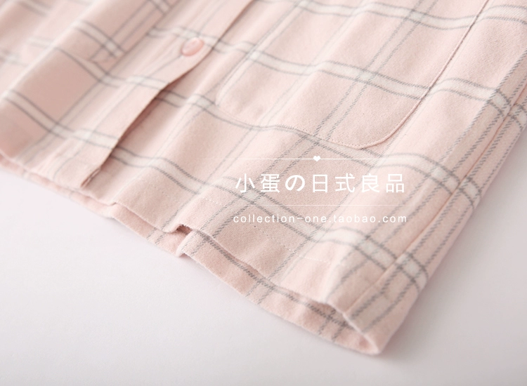 Mùa thu và mùa đông MUJI đồ ngủ cotton nhung nam và nữ dài tay phù hợp với dịch vụ chà nhám cotton đồ bộ mặc nhà