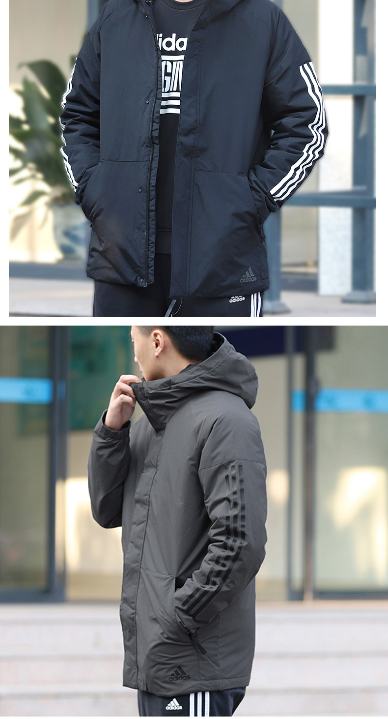 Quần áo cotton Adidas nam mùa đông thể thao trùm đầu áo khoác chống gió CY8624 8623 8641 8640 áo phao lông vũ nam