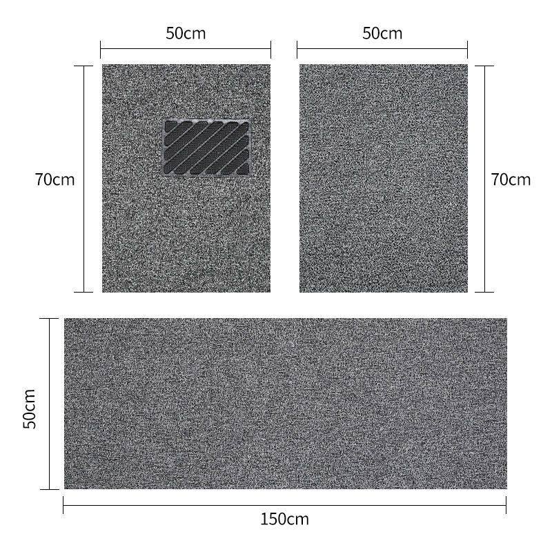 Universal Car Wire Loop Floor Mats Can Be Freely Cut for the Driver and Passenger Seats, Easy to Clean, Waterproof and Wear-Resistant Carpet Three-Piece Set