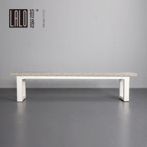 Lallo long bench bench wooden grain rectangular stool simple studio bench practical modern bench
