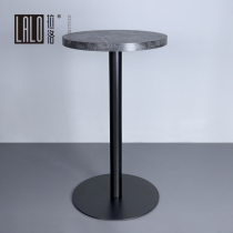 Lallo high bar table bar table black cloud rock texture Cafe high table leisure area standing high table