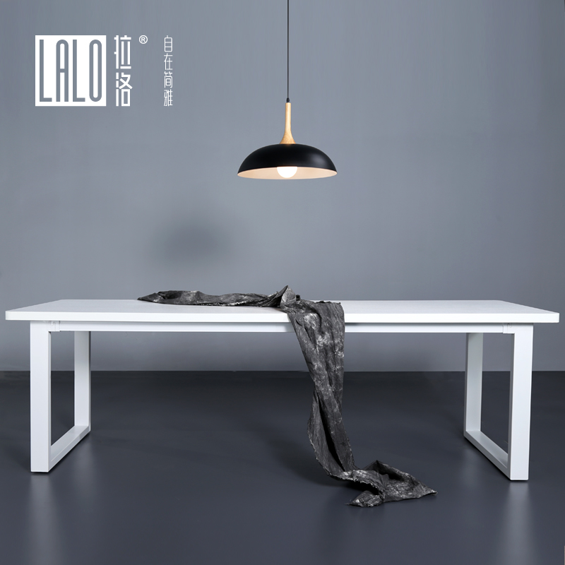 Lalo Desk Nordic Conference Table Simple Modern Desk Computer Desk Designer Pure White Large Table