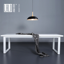 Lallo office desk Nordic conference table simple modern desk computer desk designer pure white big table