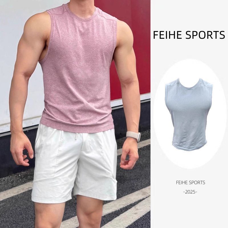 American-Style Sports Casual Running Vest Fitness Training Quick-Drying Mesh Breathable Comfortable Top Sleeveless Vest T-Shirt