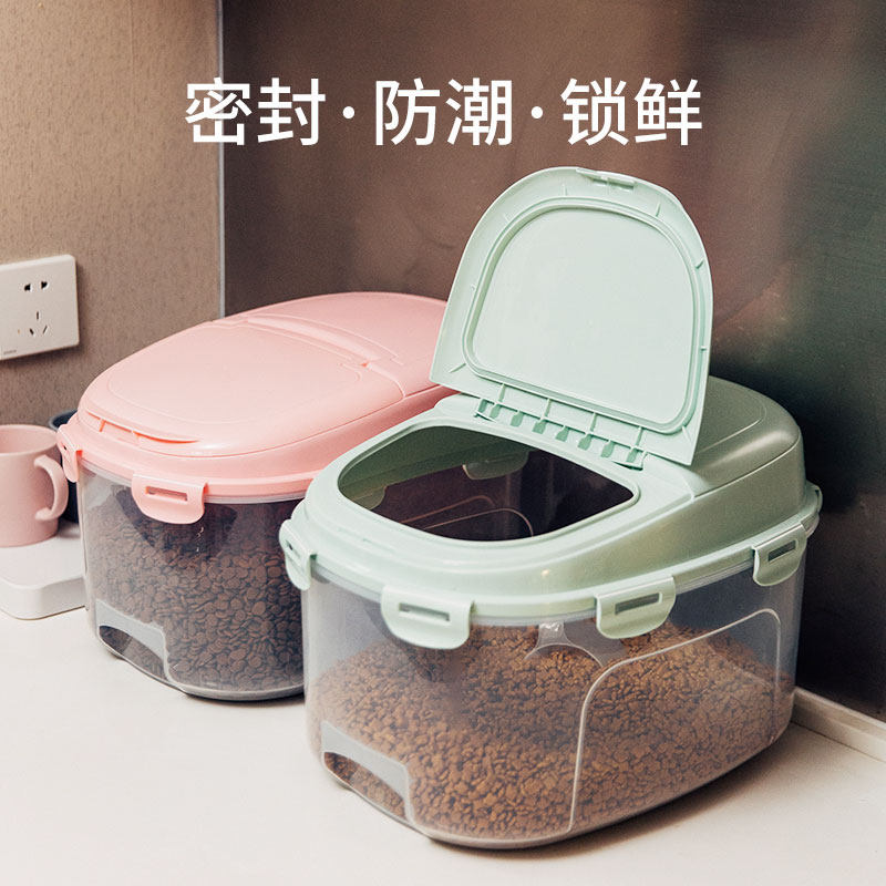 Cat food barrel pet food storage bucket sealed moisture-proof preservation cat food storage bucket cat food box pet food storage jar