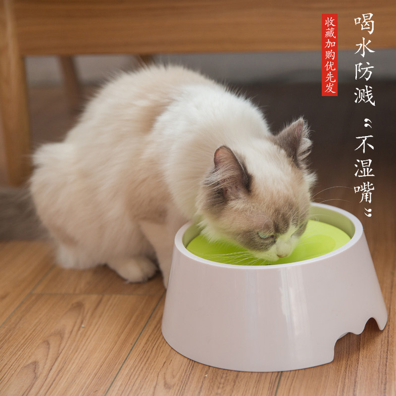 Pet not wet mouth water dispenser cat drinking water artifact anti-splash water basin dog Teddy water dispenser cat feeding supplies
