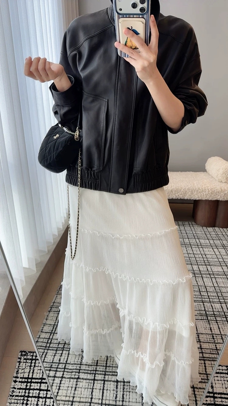Meiyang Fairy Dress Ruched Moonlight Gauze Elastic Waist Flowing Ruffle Cake Dress - Monday