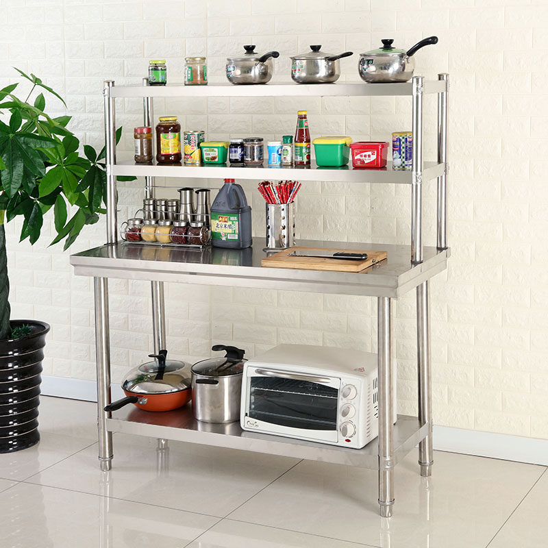 Stainless steel bench Kitchen Operation Seasoning Table table Table Desk Desk Packing Bench Table Top Stand Work Table