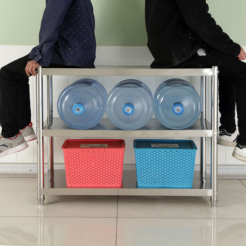 Stainless steel shelving kitchen 3-floor microwave rack containing shelf to floor 3-layer oven rack shelf