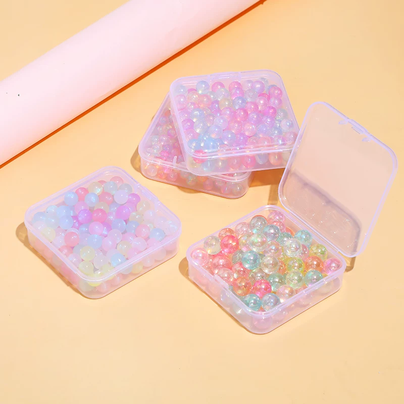 Акриловые кремовые круглые бусины, чехол для телефона, набор материалов ручной работы, сумочка, аксессуар для волос с аксессуарами, сделай сам