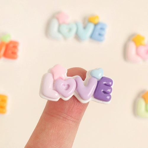 Мультяшный кремовый чехол для телефона с буквами, заколка для волос ручной работы, аксессуар, аксессуары, градиент