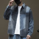 Xiyue trendy brand spliced ​​​​denim shirt men's spring and autumn shirt casual men's loose large size plus coat for men