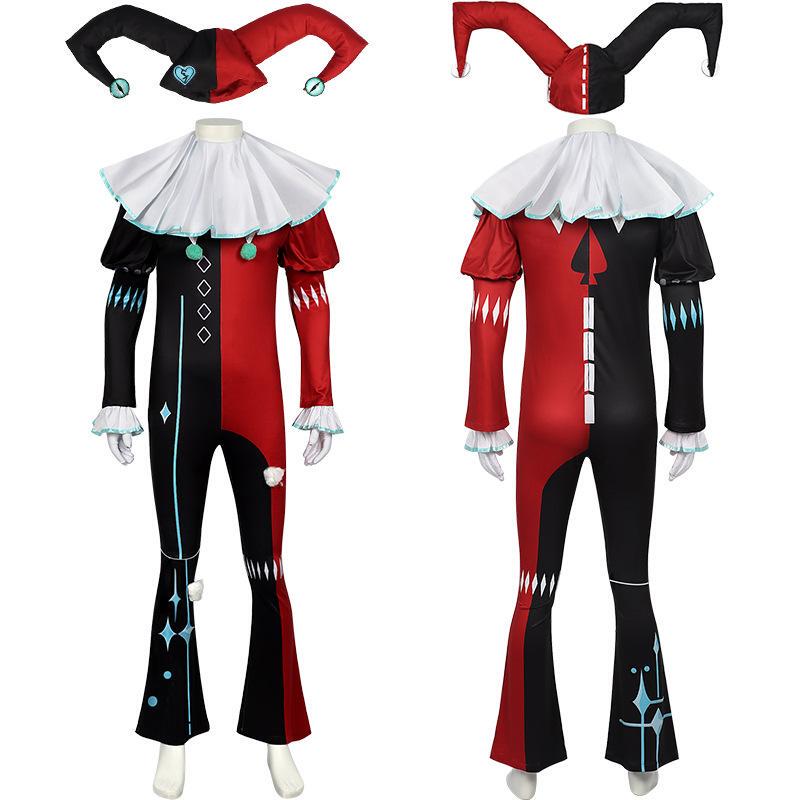 Cosplay Costume of the Mute Woman Stella, the Ghost Clown Aba, Escaping from the Horror Night, Full Set of Cosplay Clothing
