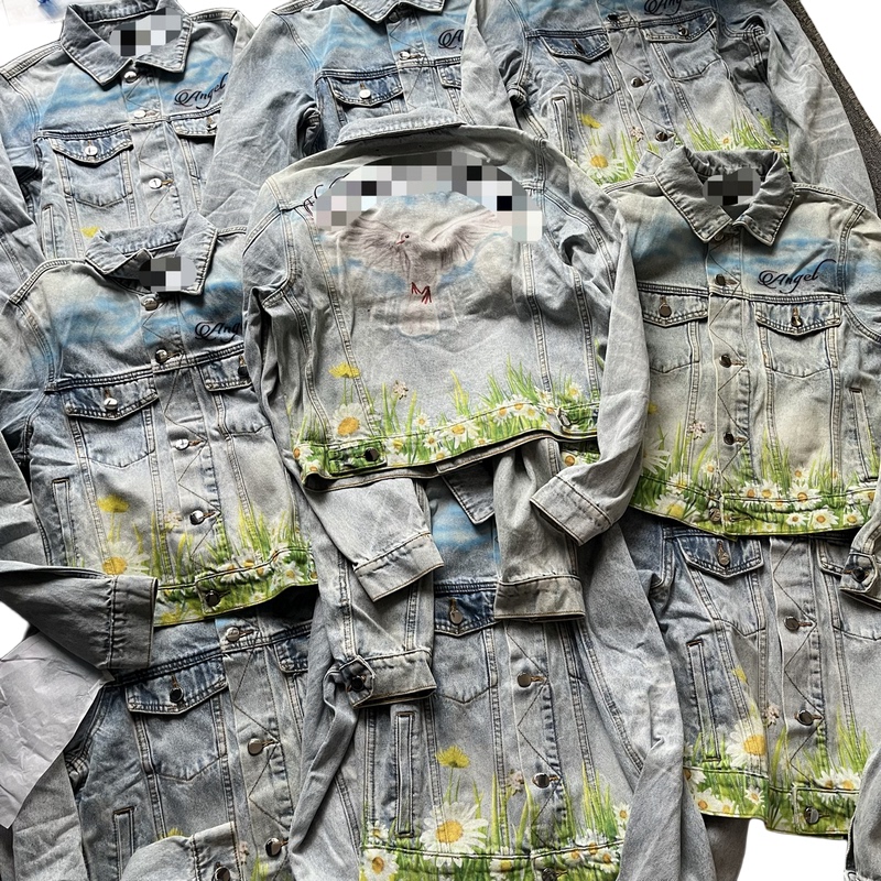 【Limited Stock】Xiaoxiaoyu (Brand Name) Peace Dove Denim Jacket, Washed and Distressed Jacket