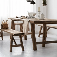 Runjia Home Mabrish American Full Wood Flower Art Training Длинный стол